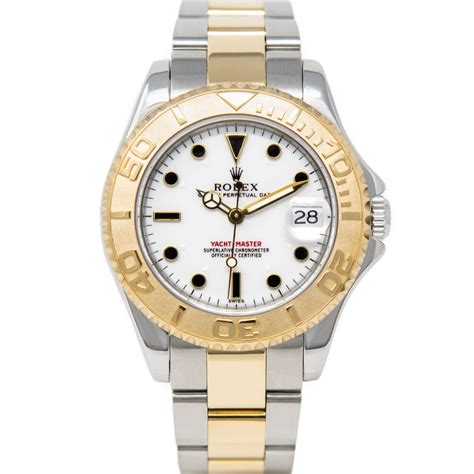 rolex yacht master 35 mm stahl gold|rolex yacht master price guide.